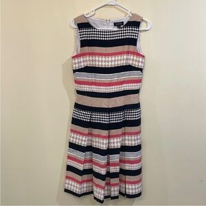Tahari ASL Striped Midi Dress - Black, White, Tan, Pink… with Pockets!